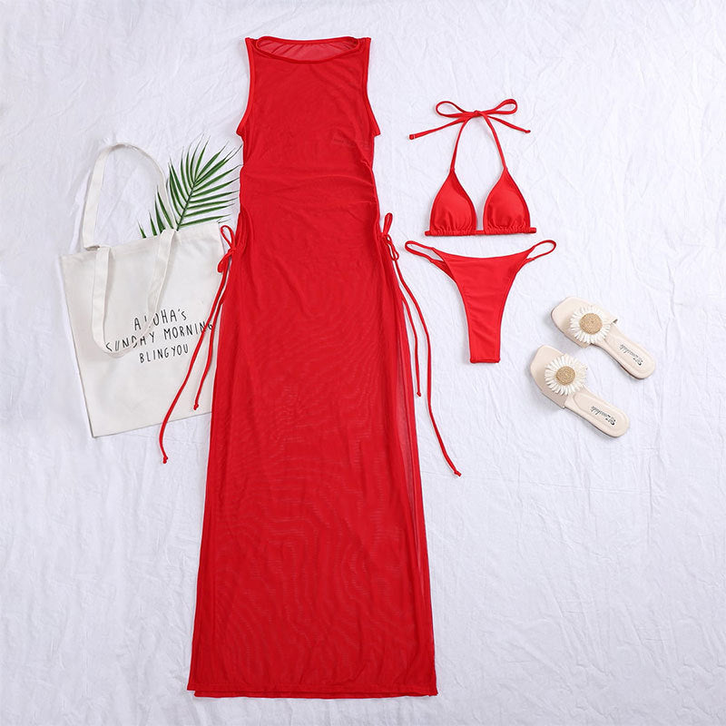 Damen Strandkleid mit asymmetrischem Wickeldesign Echo Archiv