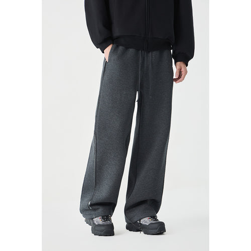 Damen Relaxed-Fit Culotte-Sweathose mit hohem Gummibund und Kontrastpaspel Echoarchiv