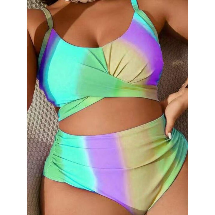 Damen Bikini-Set mit modischer Wickeloptik und hohem Bund Echo Archiv