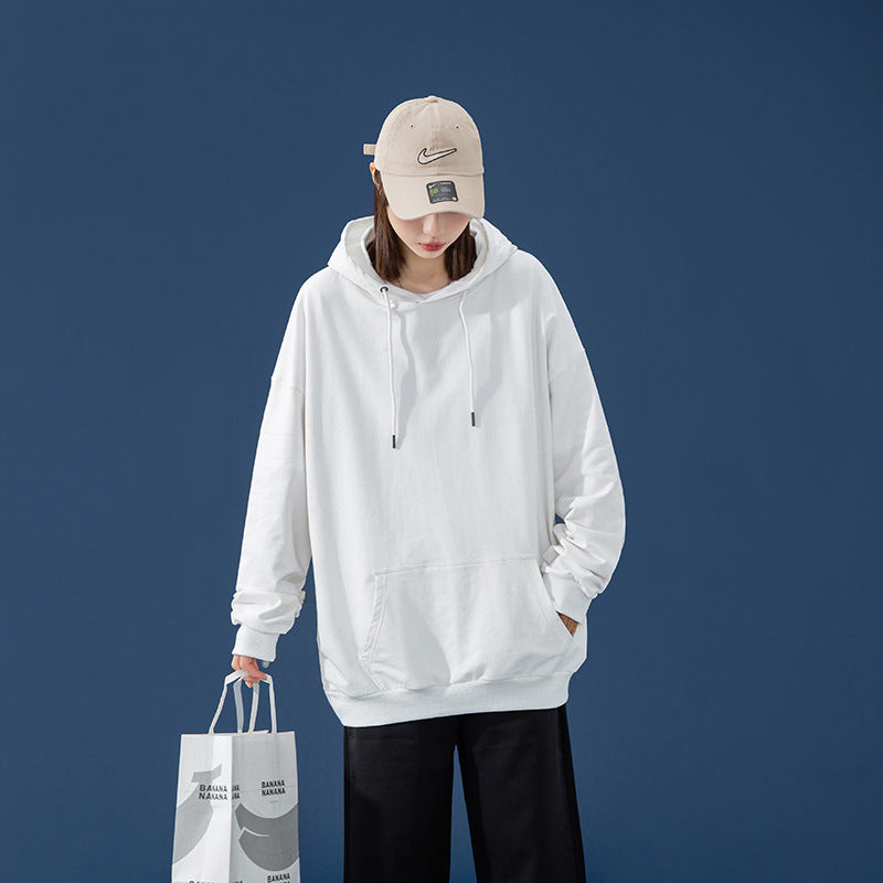 Damen Oversize-Kapuzenpullover mit Kängurutasche, tiefem Schulterfall und verstellbarer Kordel Echoarchiv