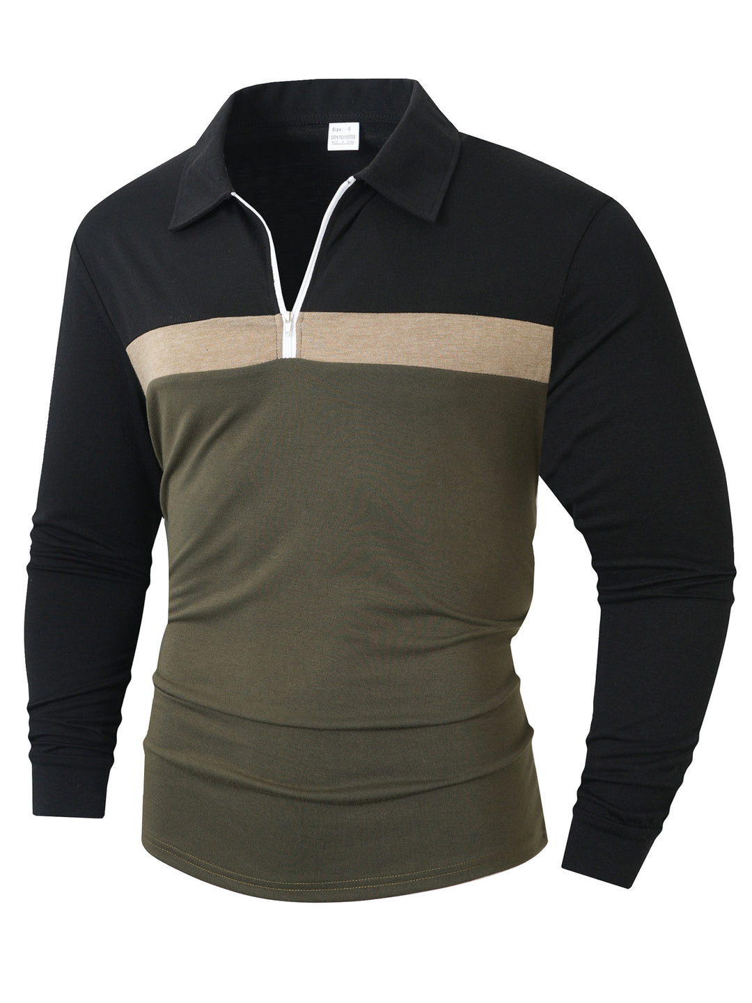 Herren Sportliches Langarmshirt mit Reißverschluss Echoarchiv