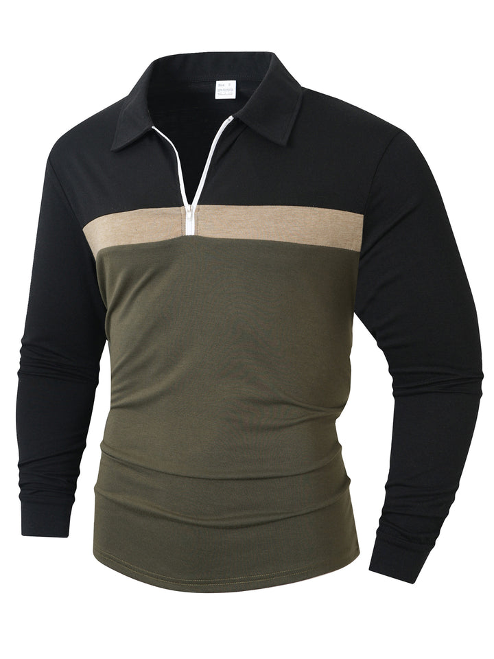 Herren Sportliches Langarmshirt mit Reißverschluss Echoarchiv