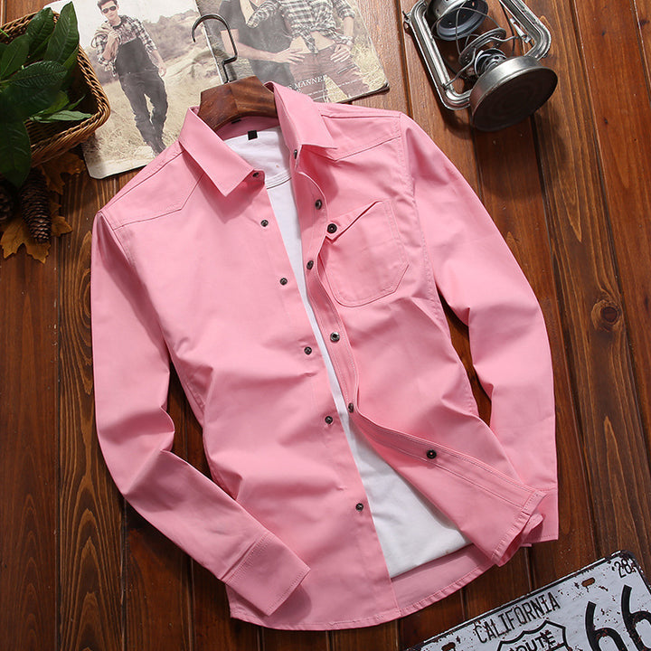 Herren Canvas-Overshirt im Worker‑Look mit Brustpattentasche und Western‑Nahtführung Echoarchiv