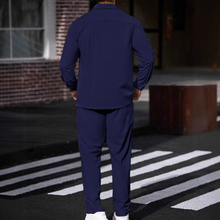 Herren lässiger Freizeitanzug mit strukturiertem Design Echoarchiv