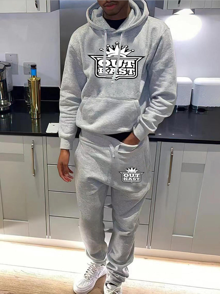 Herren Jogginganzug mit Hoodie und bequemen Sweatpants Echoarchiv