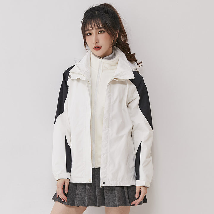 Damen zweilagige Outdoorjacke mit herausnehmbarer Fleece-Innenjacke und winddichter Membran Echoarchiv