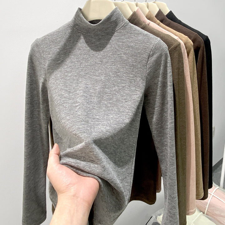 Damen Elegant und Bequem Langarmshirt mit Stehkragen Echo Archiv
