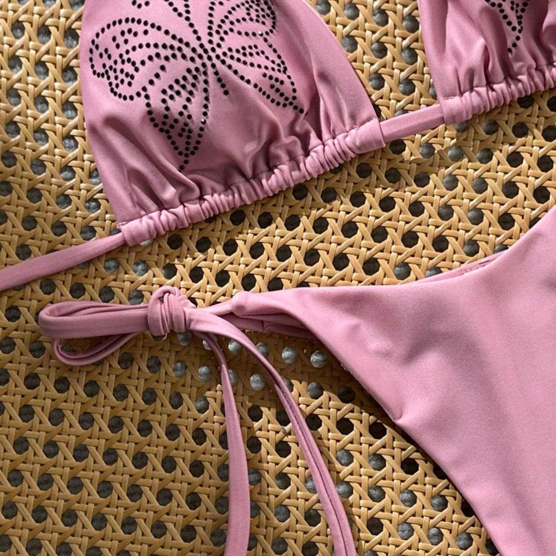Damen Triangel-Bikini mit raffinierten Lochmuster-Details Echo Archiv