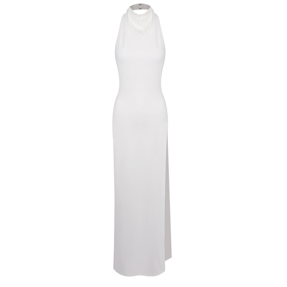 Damen Elegantes Maxikleid mit hochgeschlossenem Design und seitlichem Schlitz Echo Archiv