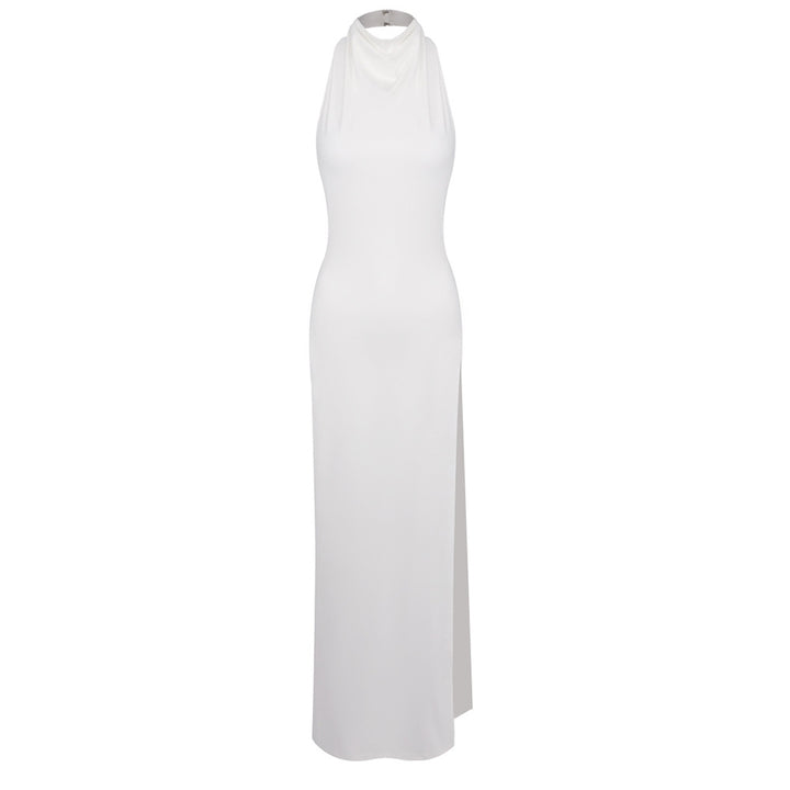 Damen Elegantes Maxikleid mit hochgeschlossenem Design und seitlichem Schlitz Echo Archiv