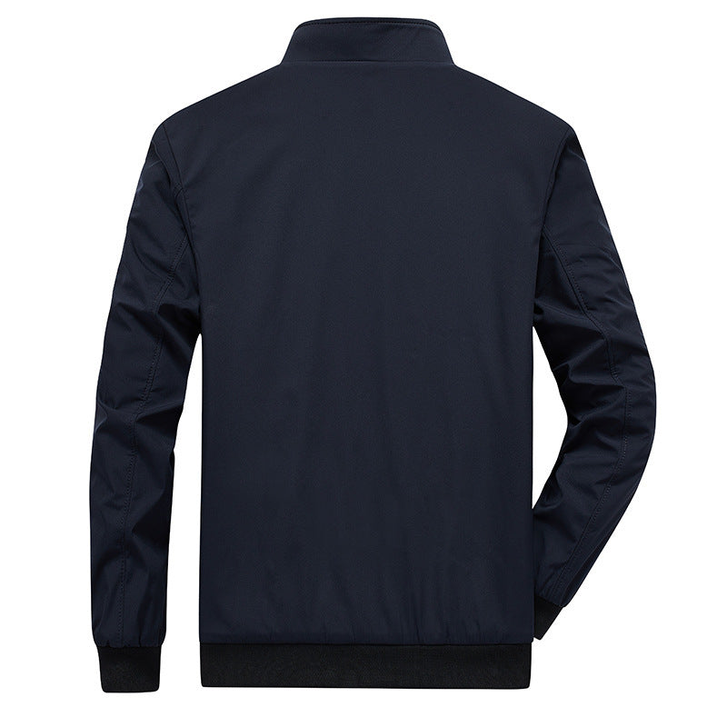 Herren Übergangsjacke mit Stehkragen, wasserabweisender Außenlage und kariertem Innenfutter Echo Archiv