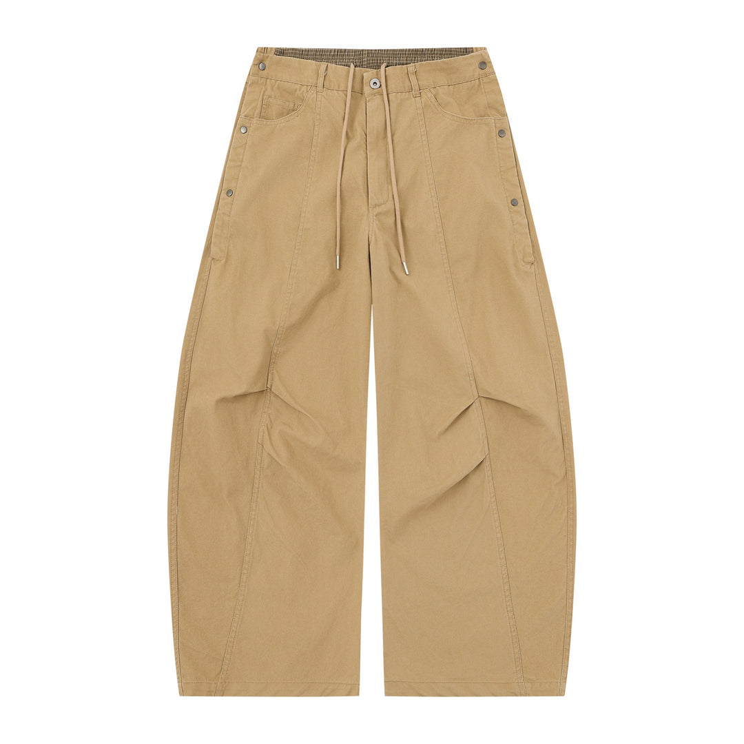 Damen Weite Culotte-Hose mit elastischem Tunnelzugbund und Cargo-Details Echoarchiv