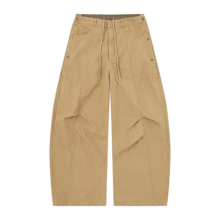 Damen Weite Culotte-Hose mit elastischem Tunnelzugbund und Cargo-Details Echoarchiv