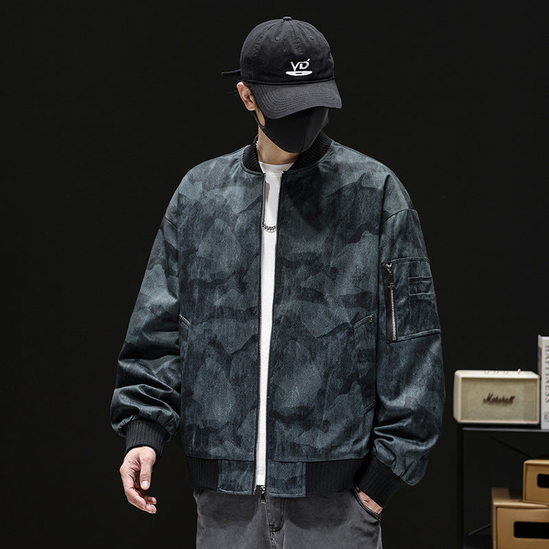 Herren Modische Bomberjacke mit Fantasie-Muster