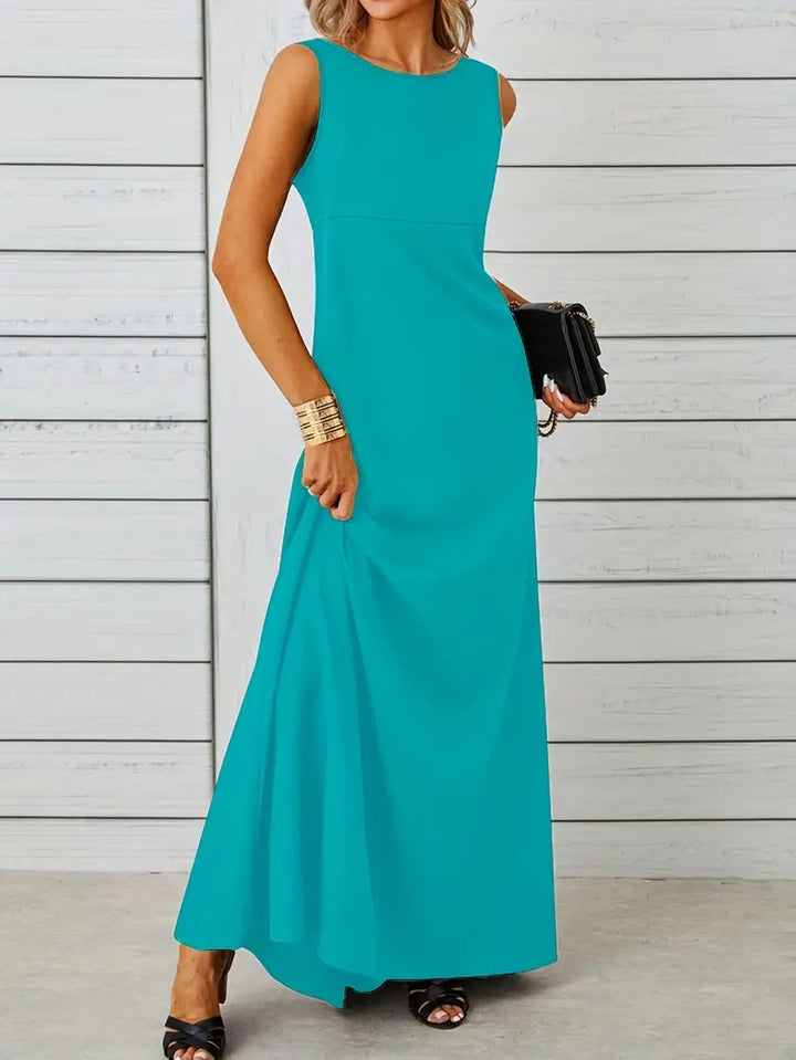 Damen elegantes Maxikleid mit schwingendem Saum und klassischem Schnitt Echo Archiv