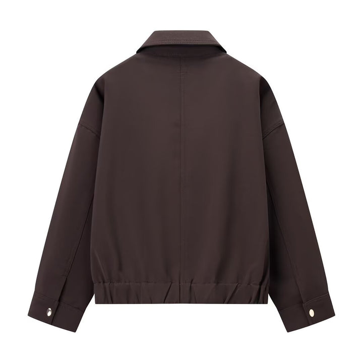 Damen 20+ kaschierende Cropped‑Blousonjacke im Utility‑Look mit aufgesetzten Pattentaschen Echo Archiv