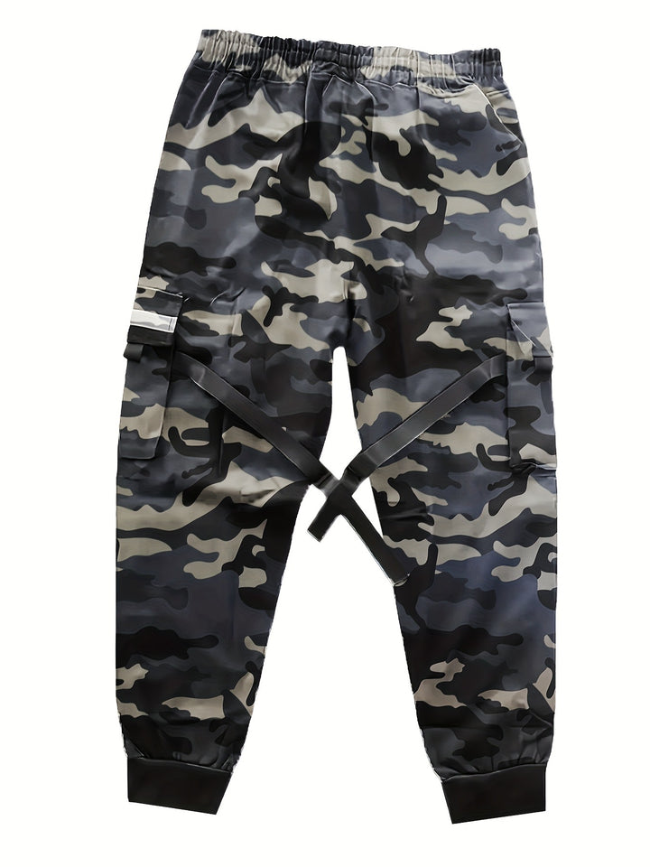 Herren Utility‑Cargo‑Jogginghose mit elastischem Bund, verstellbaren Beinriemen & Multifachtaschen Echo Archiv