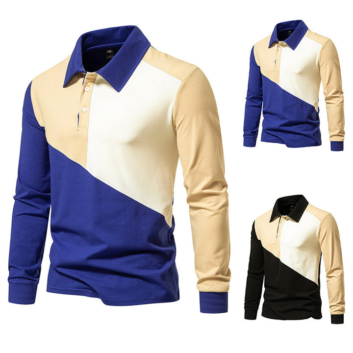 Herren Poloshirt mit modernem Farbblockdesign und komfortablem Schnitt Echoarchiv