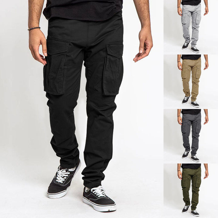 Herren modische Cargo-Hose mit multifunktionalen Taschen und elastischem Bund Echoarchiv