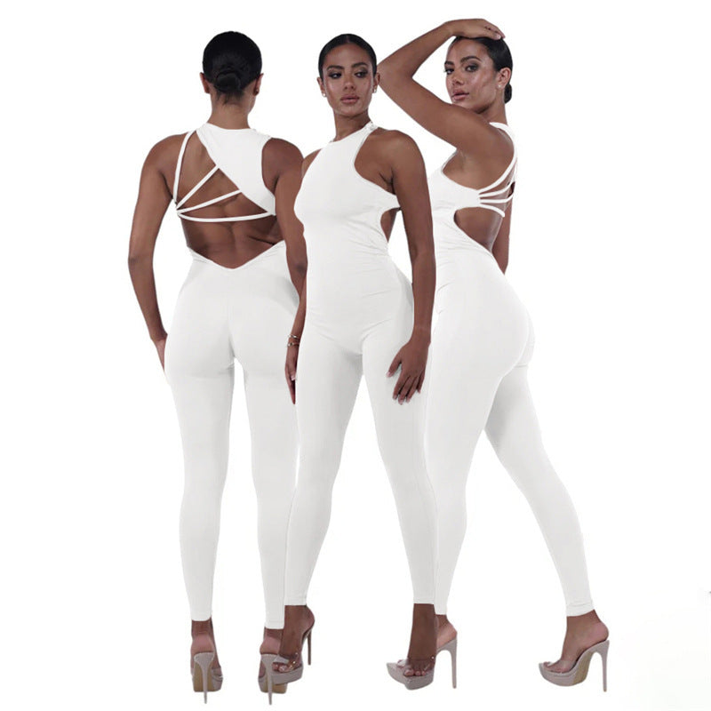 Damen Sportlicher Langoverall mit innovativem Cut-Out Echo Archiv