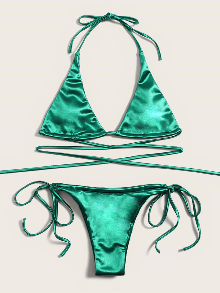 Damen Triangel-Bikini mit verführerischem Satin-Finish Echo Archiv