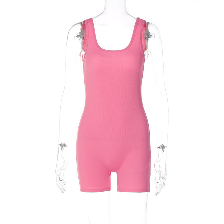 Damen figurbetontes Minikleid-Einteiler mit breiten Trägern und aufregendem Rückenausschnitt Echo Archiv