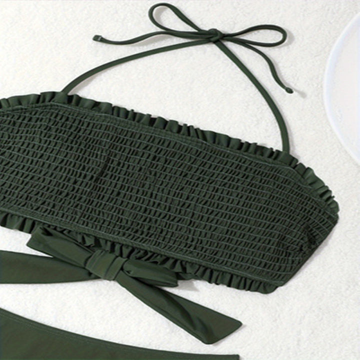 Damen Bandeau-Bikini mit Rüschen und Schleifendetail Echo Archiv