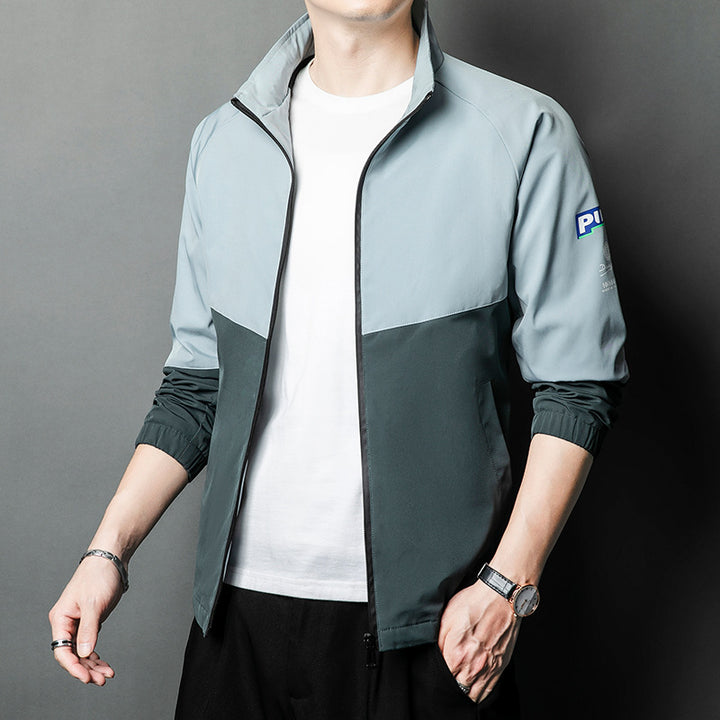 Herren sportliche Übergangsjacke mit elastischen Bündchen und reflektierenden Details Echoarchiv
