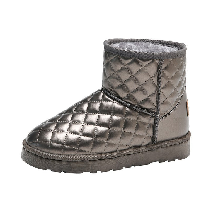 Damen Gestepptes Kurzstiefel-Boot mit Teddyfutter und rutschfester Profilsohle Echo Archiv