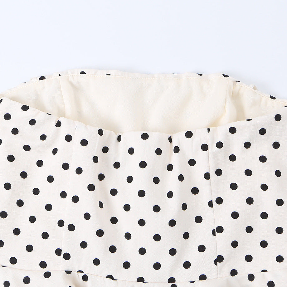 Damen Peplum-Oberteil mit strukturiertem Polka-Dot-Muster Echo Archiv