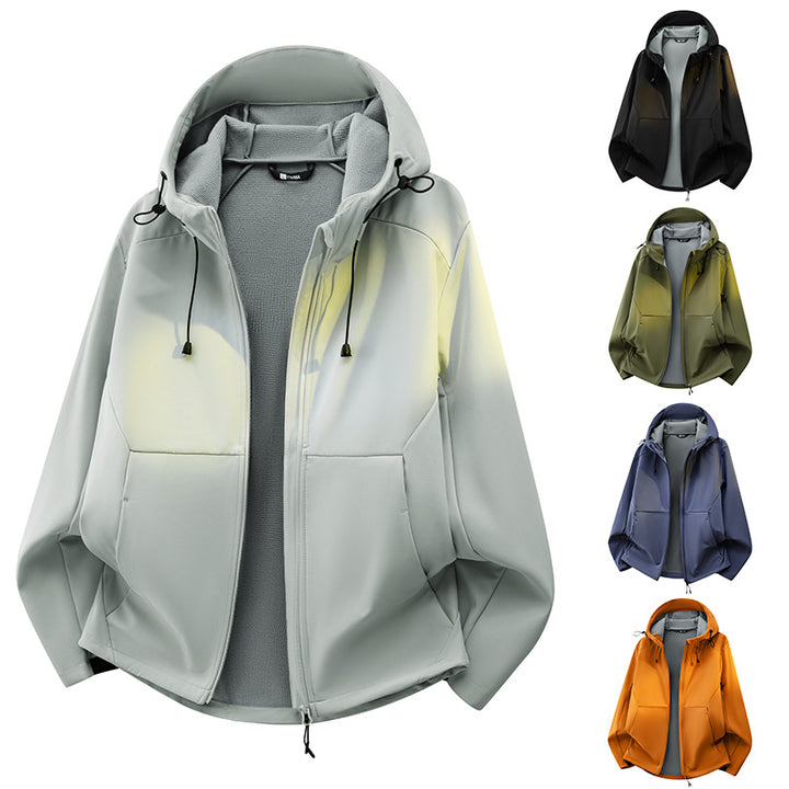 Unisex Softshell-Übergangsjacke mit Fleece-Innenfutter, Kapuze & wasserabweisender Beschichtung Echoarchiv