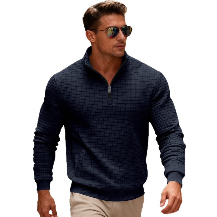 Herren Fleece-Pullover mit hohem Kragen und praktischem Reißverschluss Echoarchiv