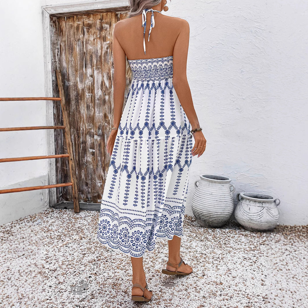 Damen Boho Maxikleid mit Trägern Echo Archiv
