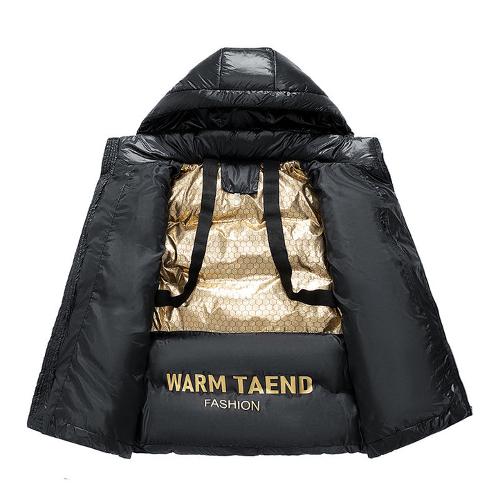Herren Stylische Daunenjacke mit Kapuze – Taviero