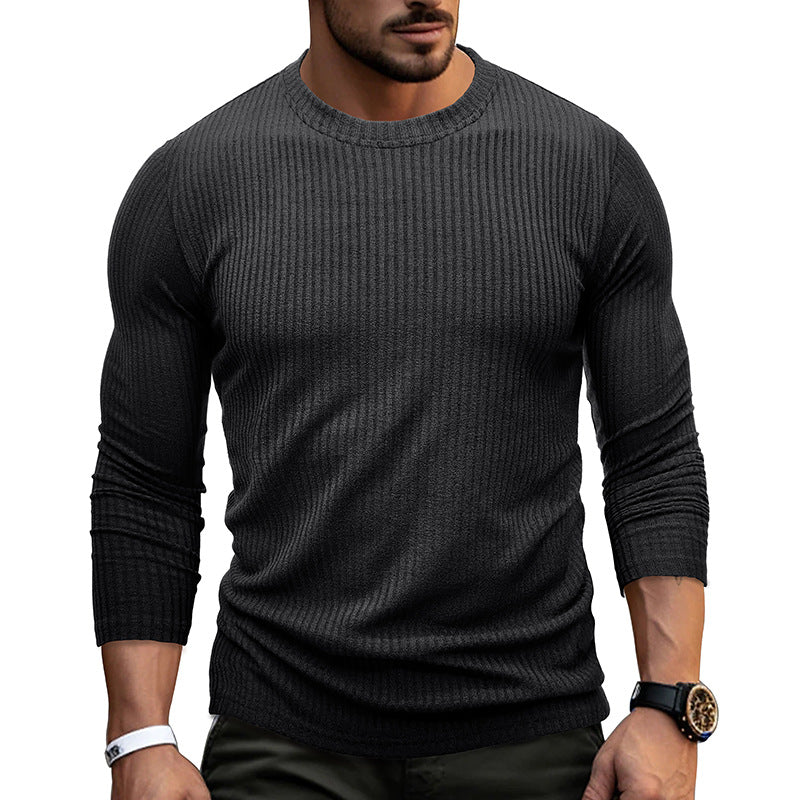 Herren Feinstrickpullover mit modischem Rippdesign und elegantem Schnitt Echoarchiv