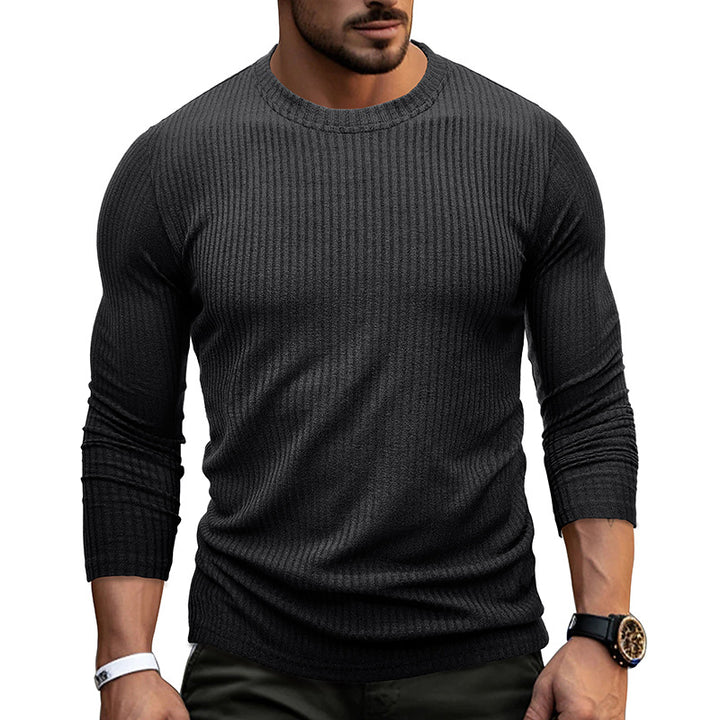 Herren elastisches Ripp-Longsleeve Echoarchiv