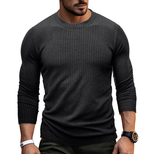Herren elastisches Ripp-Longsleeve Echoarchiv
