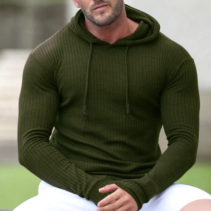Herren Kapuzenpullover mit trendigem Rippdesign Echoarchiv