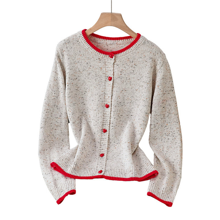 Damen Verspielter Strickcardigan mit Herzknöpfen Echo Archiv