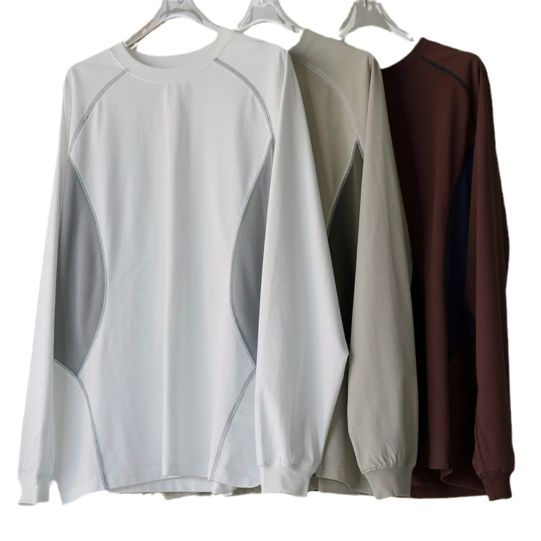 Damen Oversized Sweatshirt mit Raglan-Nähten und Kontrast-Mesh-Einsätzen Echoarchiv