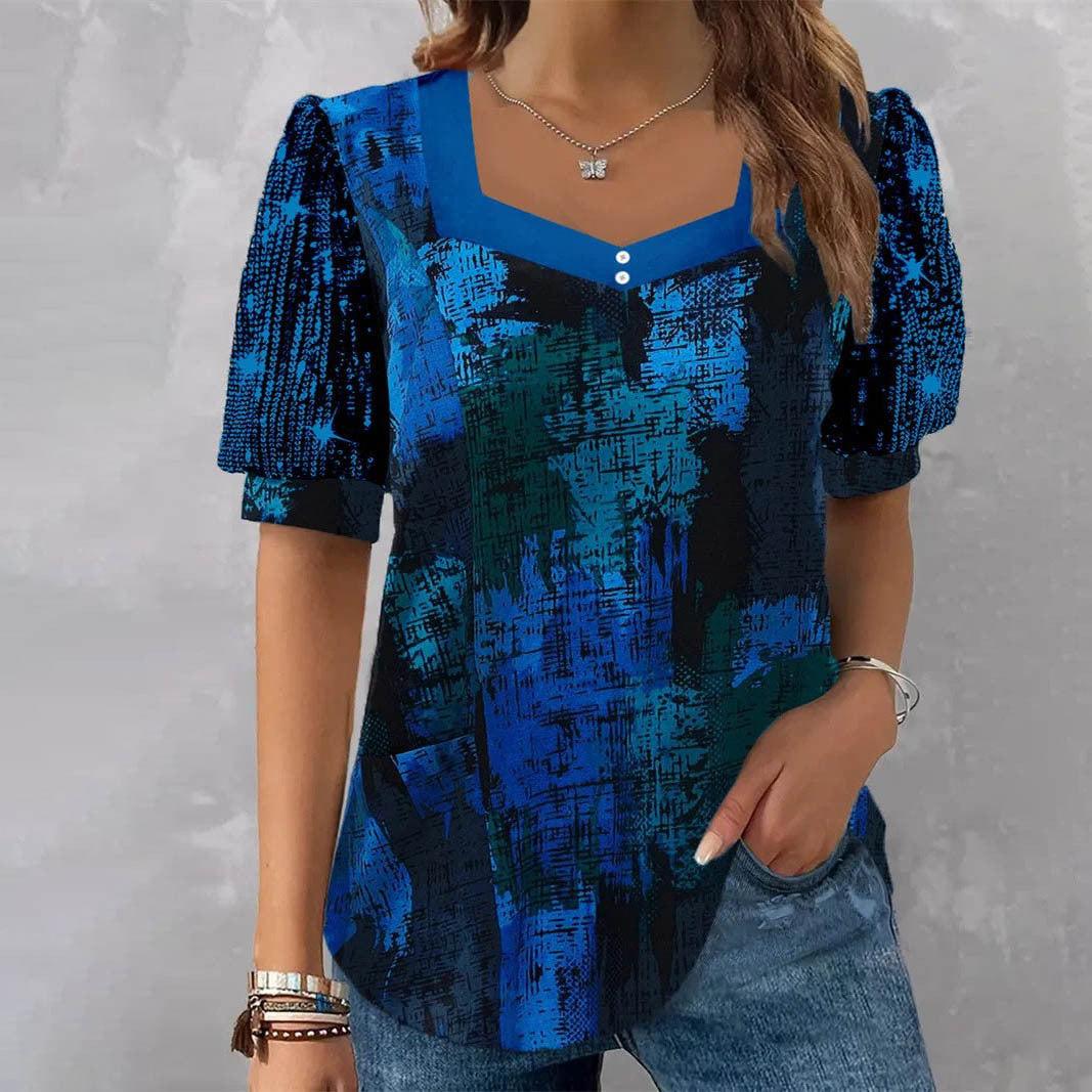Damen Glitzernde V-Pullover Bluse Echo Archiv