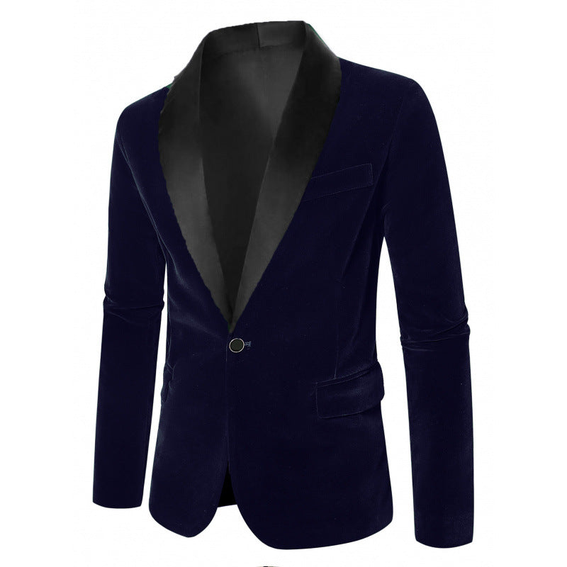 Herren Samt Blazer mit elegantem Revers Echoarchiv