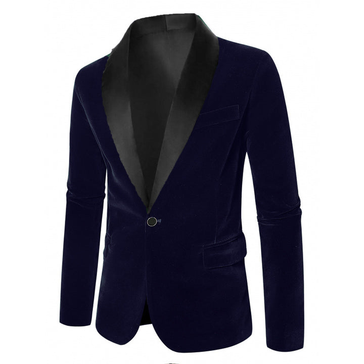Herren Samt Blazer mit elegantem Revers Echoarchiv