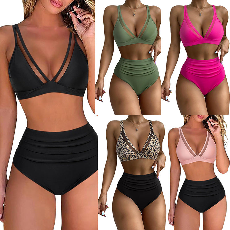 Damen Hochwertiges Bikini-Set mit kreativem Leopardenmuster Echo Archiv