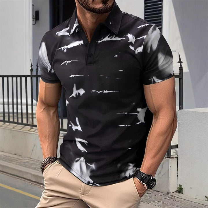 Herren modisches Poloshirt mit einzigartigem Muster Echoarchiv