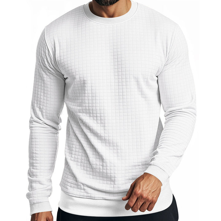 Herren strukturierter Langarmpullover Echoarchiv