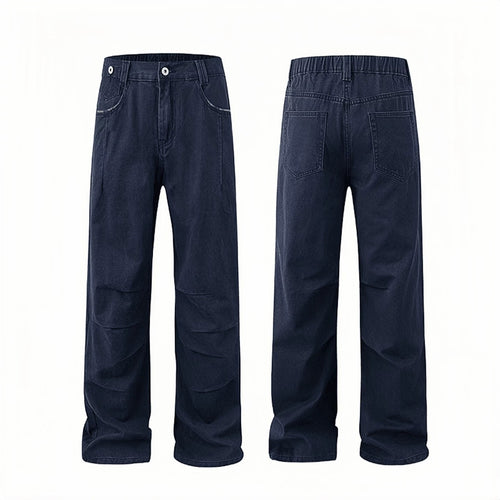 Damen Weitgeschnittene Denim-Hose mit elastischem Bund Echo Archiv