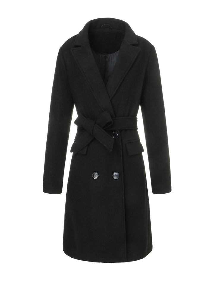 Damen Eleganter und zeitloser Wickelmantel Echo Archiv