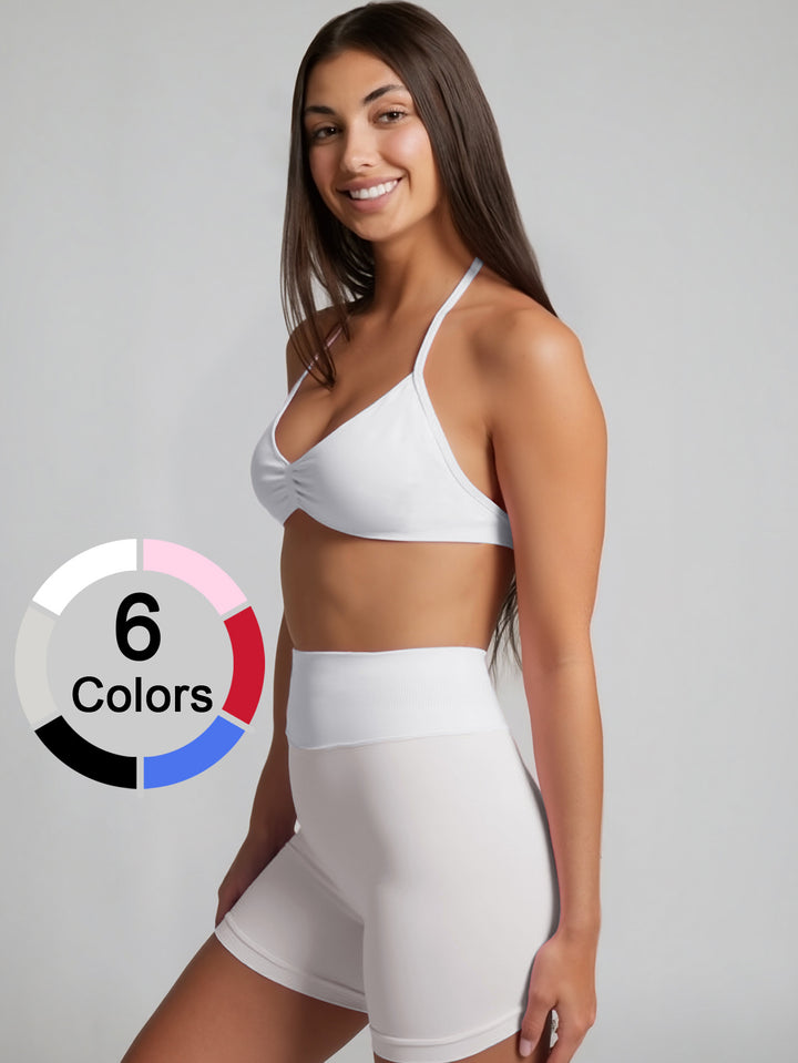 Damen Sportliches Bikini-Set mit hochgeschnittenen Shorts und elastischer Unterstützung Echo Archiv