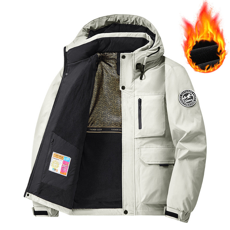 Herren Technischer Thermo-Parka mit Microfleece-Innenfutter und Utility-Taschen Echo Archiv